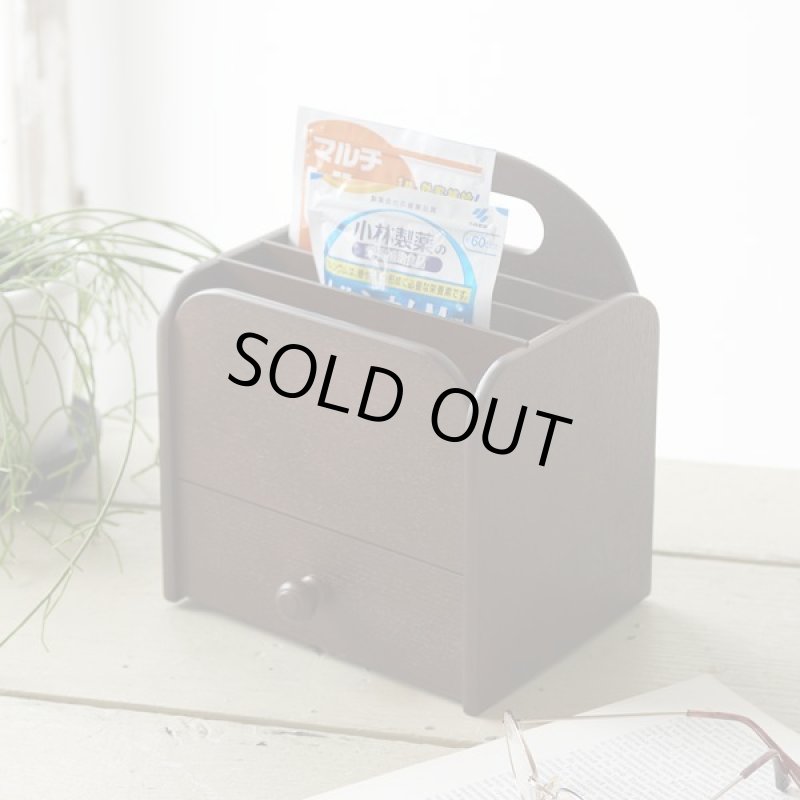 画像2: 日本製「木製サプリメントラック(薬袋ラック)」 (2)