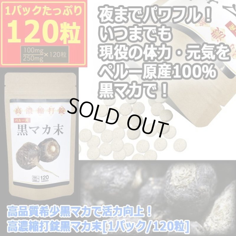画像10: 高品質希少黒マカで活力向上！高濃縮打錠黒マカ末[1パック/120粒] (10)