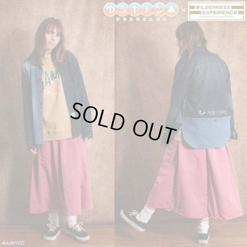 画像10: ゆるキャン△WILDERNESS EXPERIENCEコラボ3WAYスタイルデニムエプロンバッグシャツ (10)