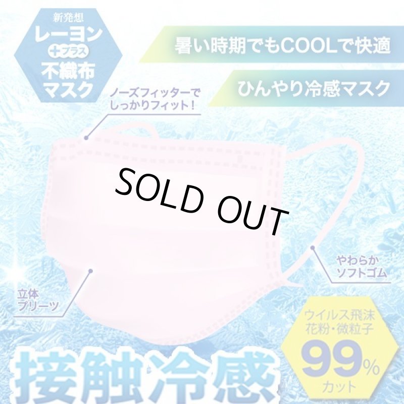画像3: 新開発！不織布なのに接触冷感！3層構造クールマスク[10パック/計50枚] (3)