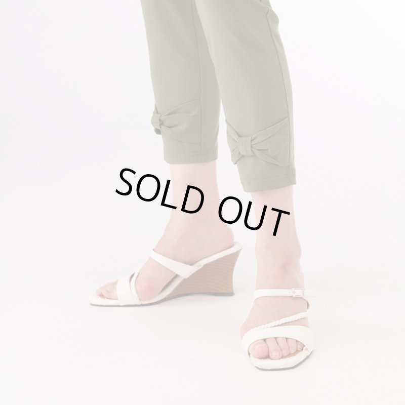 画像5: 裾リボンストレッチパンツ (5)