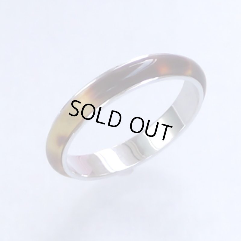 画像9: 江戸べっ甲「伊勢屋」六代目森田孝雄作「匠の本べっ甲シルバーコンビネーションリング／ノーマル」 (9)