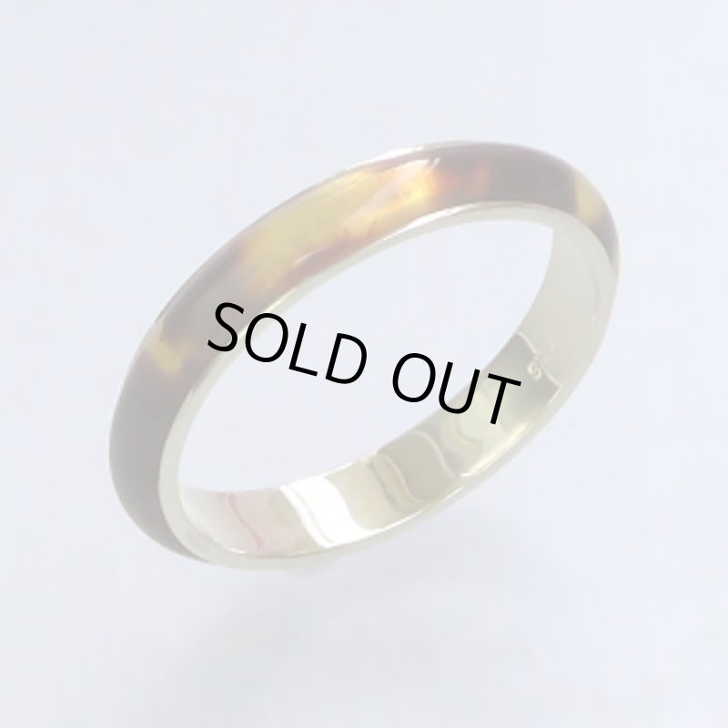 画像8: 江戸べっ甲「伊勢屋」六代目森田孝雄作「匠の本べっ甲シルバーコンビネーションリング／ノーマル」 (8)