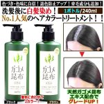 画像1: 色づき・色味に自信！退色防止アップ！ガゴメ昆布白髪染めヘアカラートリートメント240ml[1ボトル] (1)