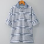 画像2: 日本製さわやかボーダー半袖ポロシャツ２色組 (2)