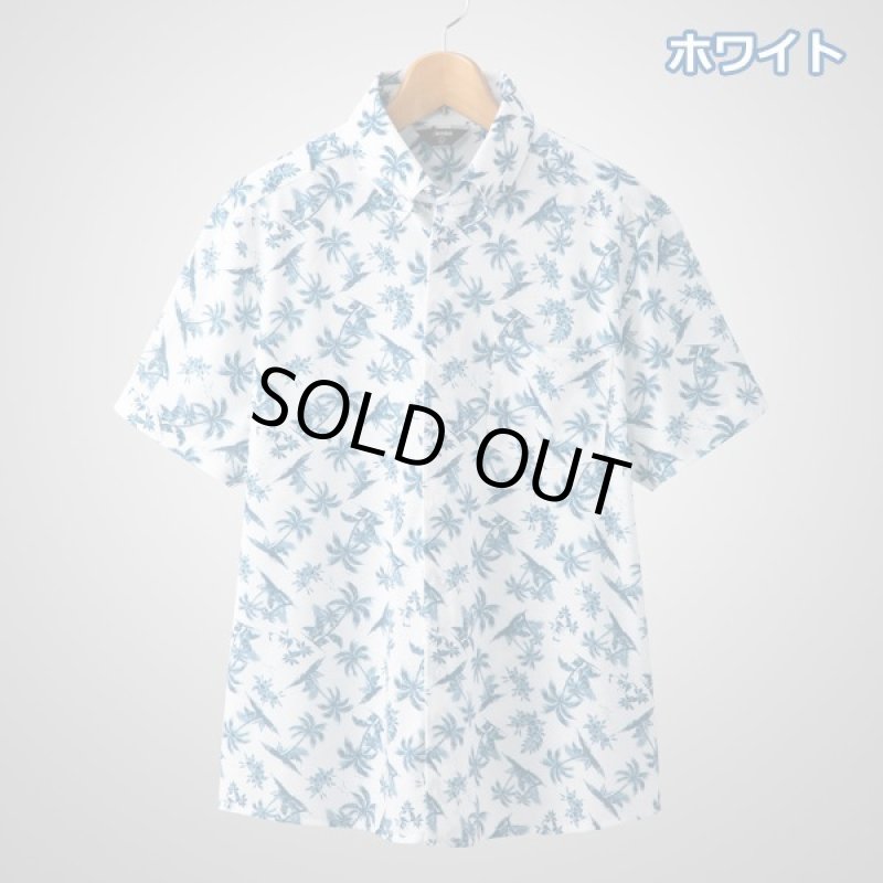 画像5: Pierucci(ピエルッチ)ボタンダウン半袖アロハシャツ2色組 (5)