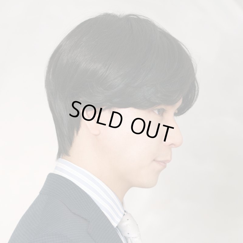 画像2: メンズウィッグ「ニュアンスセンターパート(スタンダードブラック)」 (2)