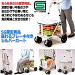 画像7: SG認定商品 座れるブレーキ付きシルバーカート (7)