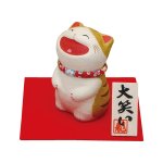 画像14: 開運祈願! ちぎり和紙「大笑い猫（立）」 (14)