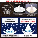 画像3: 湿気を吸収して形状維持が続く！珪藻土の八角開運盛り塩セット (3)