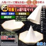 画像1: 湿気を吸収して形状維持が続く！珪藻土の八角開運盛り塩セット (1)