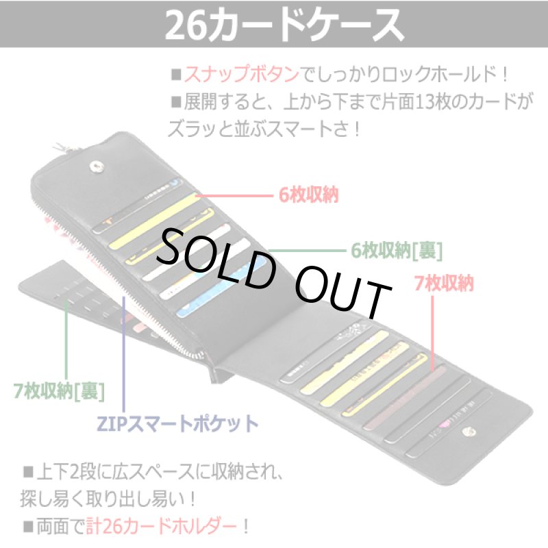 画像2: PIDENGBAOスリムロング26カードケース&ZIPスマートポケット (2)