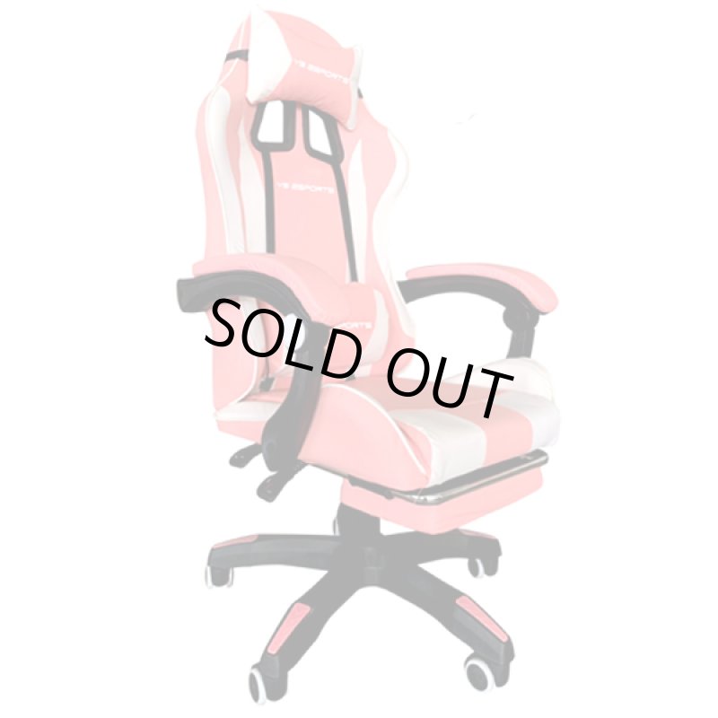 画像13: リクライニグバケットシート+フットレスト装備ゲーミングチェア (13)