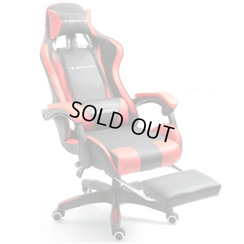 画像14: リクライニグバケットシート+フットレスト装備ゲーミングチェア (14)