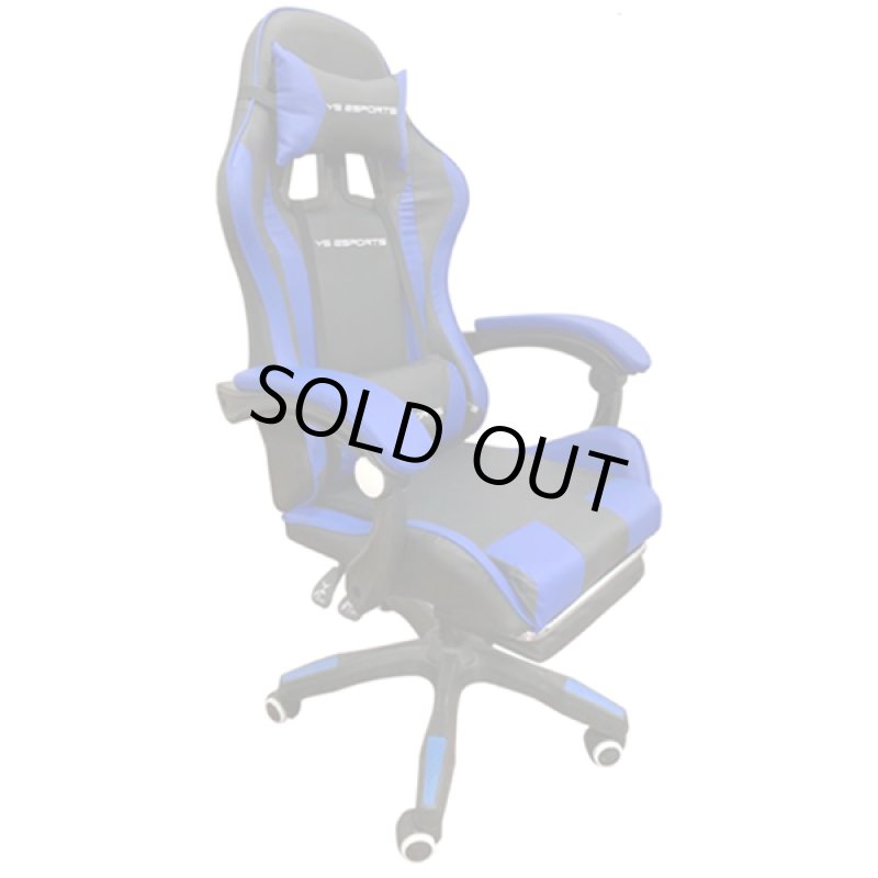 画像12: リクライニグバケットシート+フットレスト装備ゲーミングチェア (12)