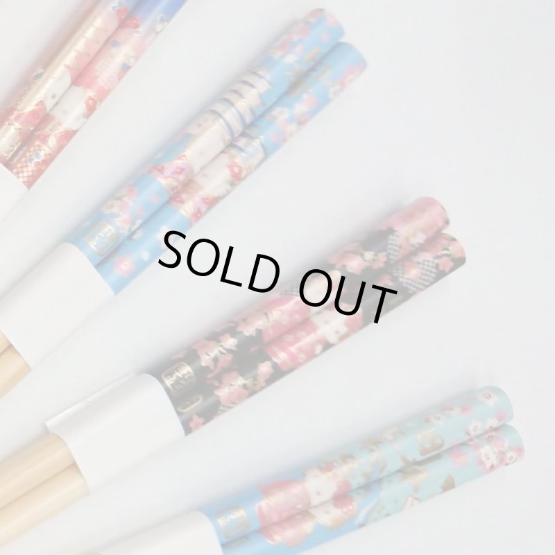 画像4: 日本柄ハローキティ竹箸5本セット(子供用) (4)