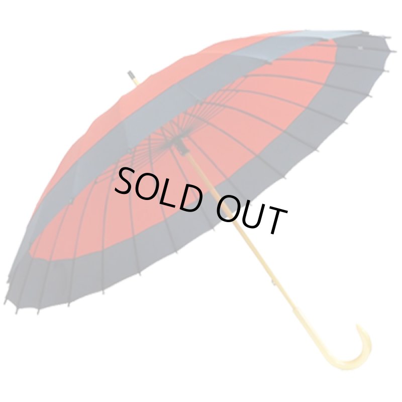 画像13: 24本骨和傘「蛇の目風色彩モダン配色」 (13)