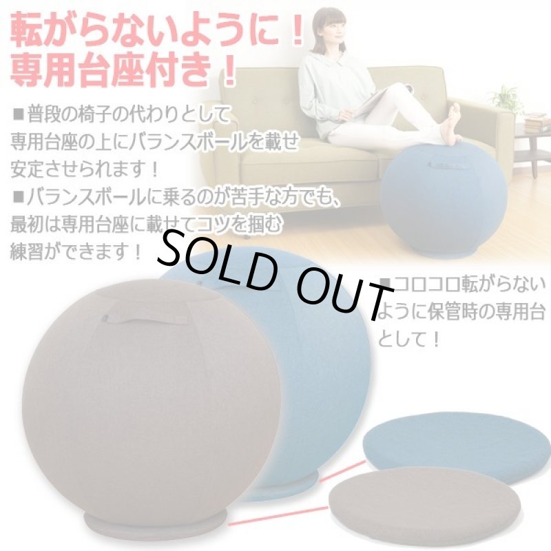 画像4: 座るだけで体幹が鍛えられる!専用台座付き体幹バランスエクサボール55 (4)