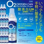 画像1: 携帯用酸素缶「OXY-IN (5リットル)」x12本セット・送料無料 (1)