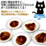 画像2: 醤油アートができるお皿！ネコの可愛い仕草が現れる醤油皿6種セット (2)