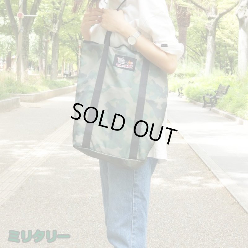 画像2: TOMandJERRYラベルトートバッグ (2)