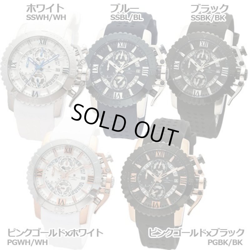 画像5: パーシャリースケルトンwithリューズガードSalavatore Marraクロノグラフウォッチ (5)