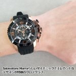 画像2: パーシャリースケルトンwithリューズガードSalavatore Marraクロノグラフウォッチ (2)