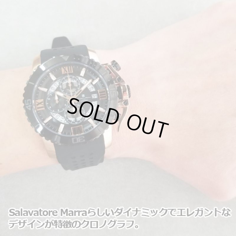 画像2: パーシャリースケルトンwithリューズガードSalavatore Marraクロノグラフウォッチ (2)