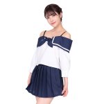 画像4: 大人可愛いコスチューム「新学期からルーズショルダーセーラー服」 (4)