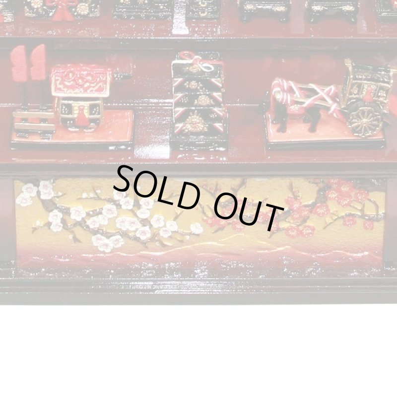 画像4: 雛人形・春香雛木製五段飾り(茶) (4)