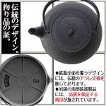 画像3: 岩鋳南部鉄器IH対応鉄瓶兼用急須5型（新アラレ模様/0.65L） (3)