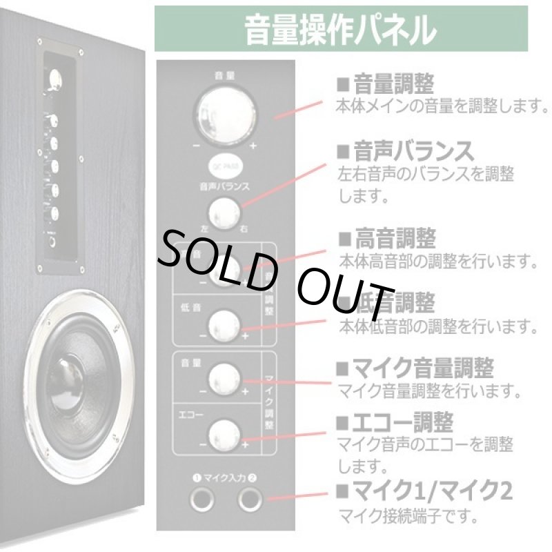 画像3: 2.2ch重低音アンプ内蔵タワースピーカー120W[PSM-470GK] (3)