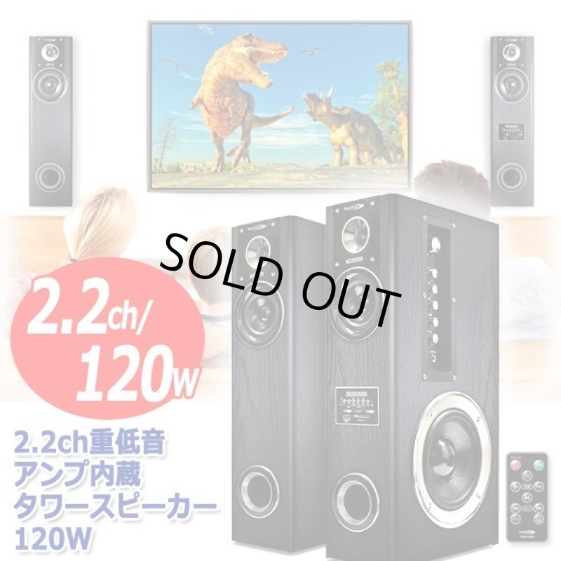 画像8: 2.2ch重低音アンプ内蔵タワースピーカー120W[PSM-470GK] (8)
