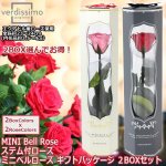 画像1: プリザーブドフラワー「MINI Bell Rose ステム付ローズ ミニベルローズ ギフトパッケージ」2BOXセット (1)