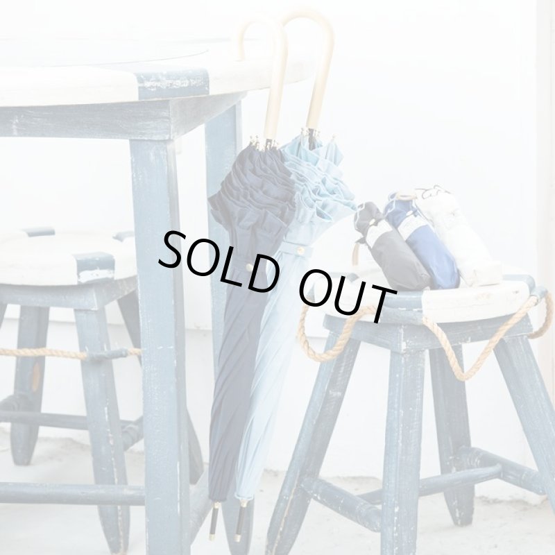 画像4: UVカット99.9%遮光・遮熱晴雨兼用長傘「デニムフリルパラソル」 (4)