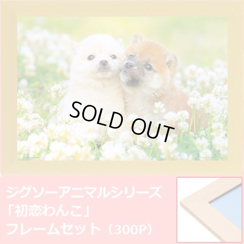 画像1: ジグソーアニマルシリーズ「初恋わんこ」フレームセット（300P） (1)