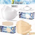 画像7: 送料無料！接触冷感KF94タイプ3D立体不織布マスク高機能99％カットフィルター1BOX（30枚）セット (7)