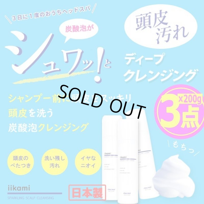 画像4: iikami[イイカミ]炭酸泡ヘッドスパ頭皮クレンジング200g[3点]   (4)