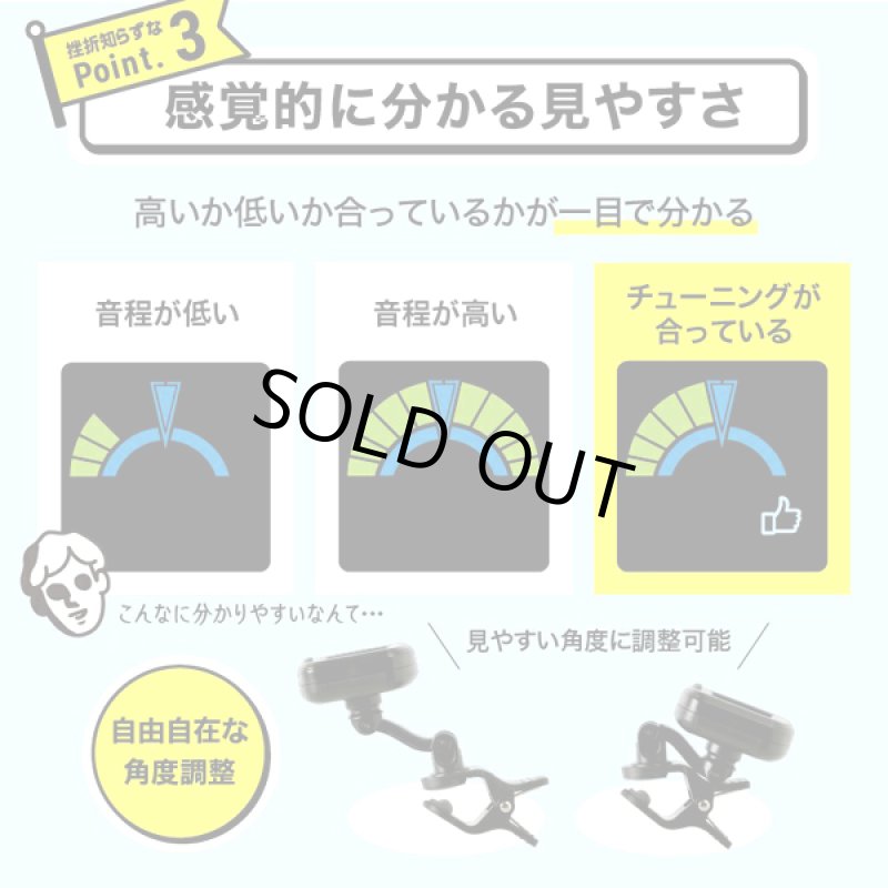 画像4: 送料無料!ギターチューニングが簡単にできる!ドレミチューナー (4)