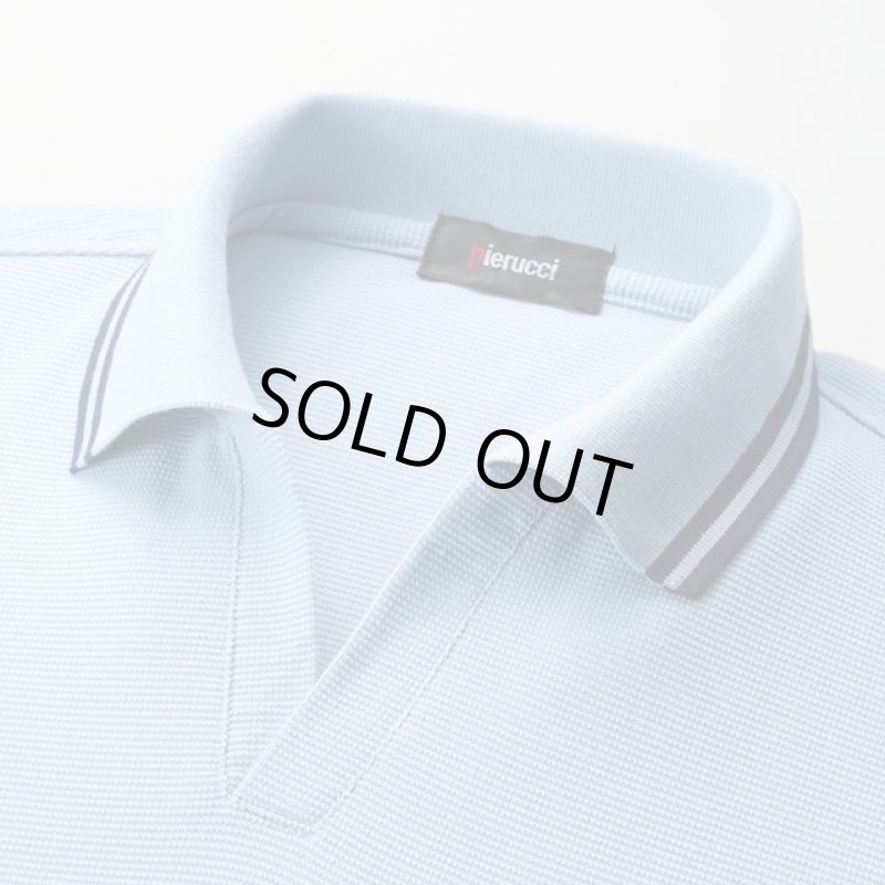 画像4: Pierucci（ピエルッチ）スキッパー襟鹿の子７分袖シャツ3色組 (4)