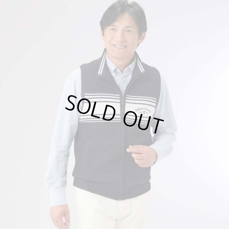 画像2: SALOON EXPRESS(サルーンエクスプレス)ワッフル編み前開きベスト2色組 (2)