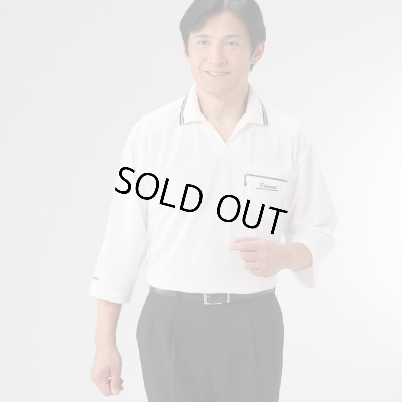 画像2: Pierucci（ピエルッチ）スキッパー襟鹿の子７分袖シャツ3色組 (2)