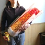 画像3: 傘寿のお祝い「80輪ローズシャボンブーケBOXオレンジ」 (3)