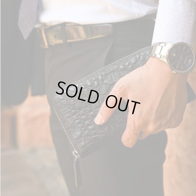 画像2: BORN TORUNカイマンラウンド長財布 (2)