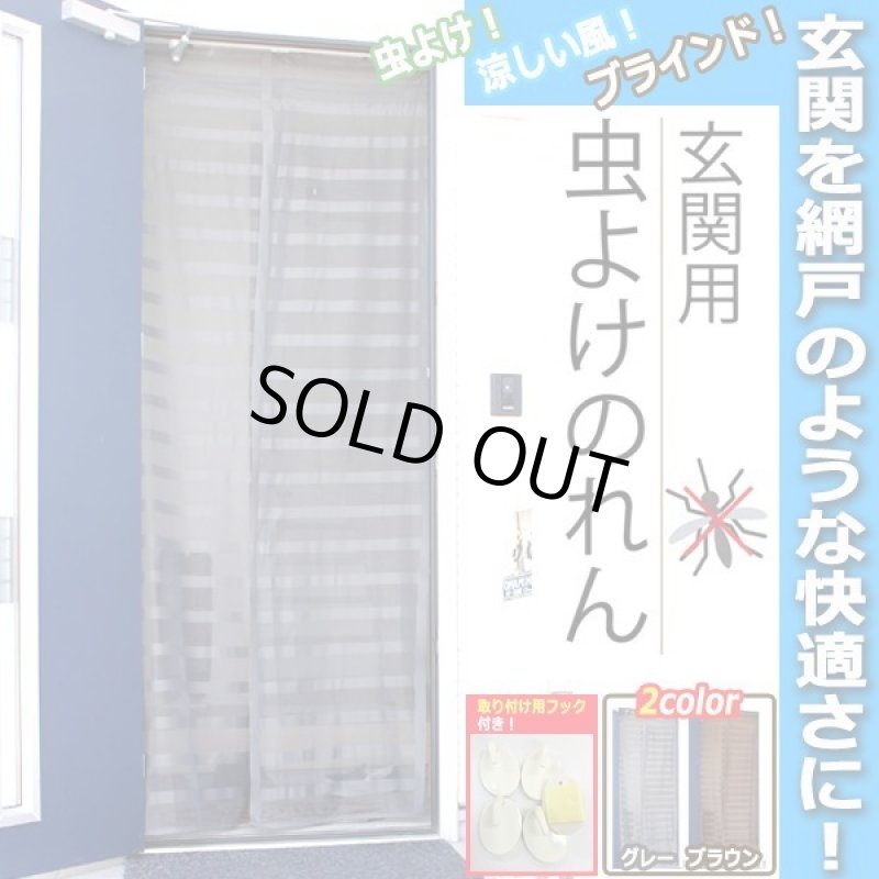 画像1: 風が通る！家の中が見えない！掛けるだけの玄関虫よけのれん (1)