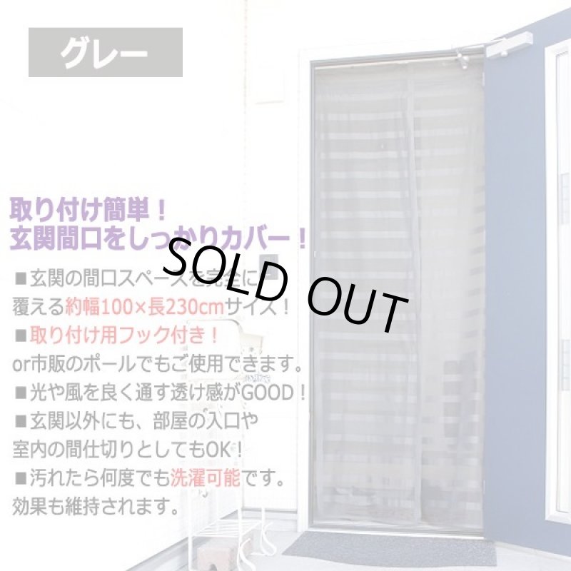 画像5: 風が通る!家の中が見えない!掛けるだけの玄関虫よけのれん (5)