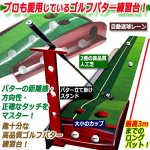 画像1: プロも愛用！2種の高品質人工芝ロング3mゴルフパター練習台[自動返球レーン配備] (1)