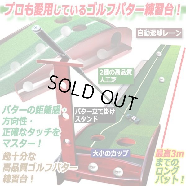 2ホール 練習器具 3m 自動返球 ライン付き 自動返球 ゴルフ ゴルフ 