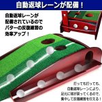 画像4: プロも愛用！2種の高品質人工芝ロング3mゴルフパター練習台[自動返球レーン配備] (4)