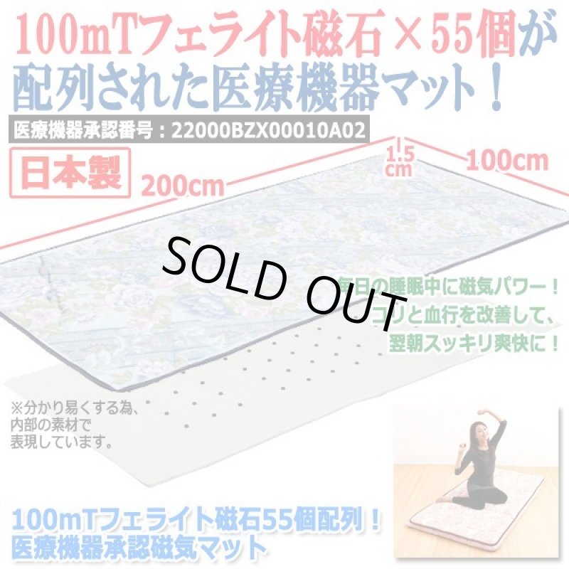 画像6: 100mTフェライト磁石55個配列！医療機器承認磁気マット (6)